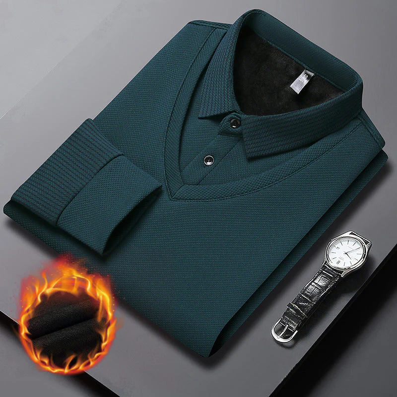 PrimeStripe™ - Sueter a rayas con solapas de dos piezas