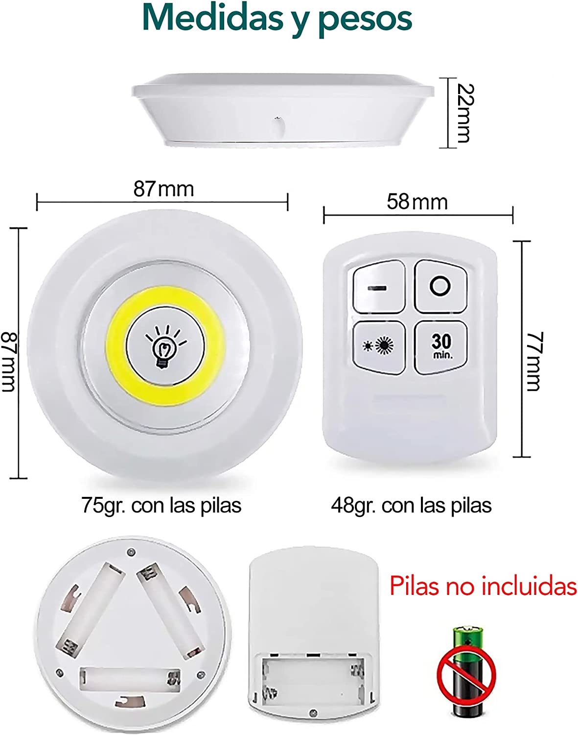 Lightset - LUCES LED DE ALTA INTENSIDAD CON MANDO