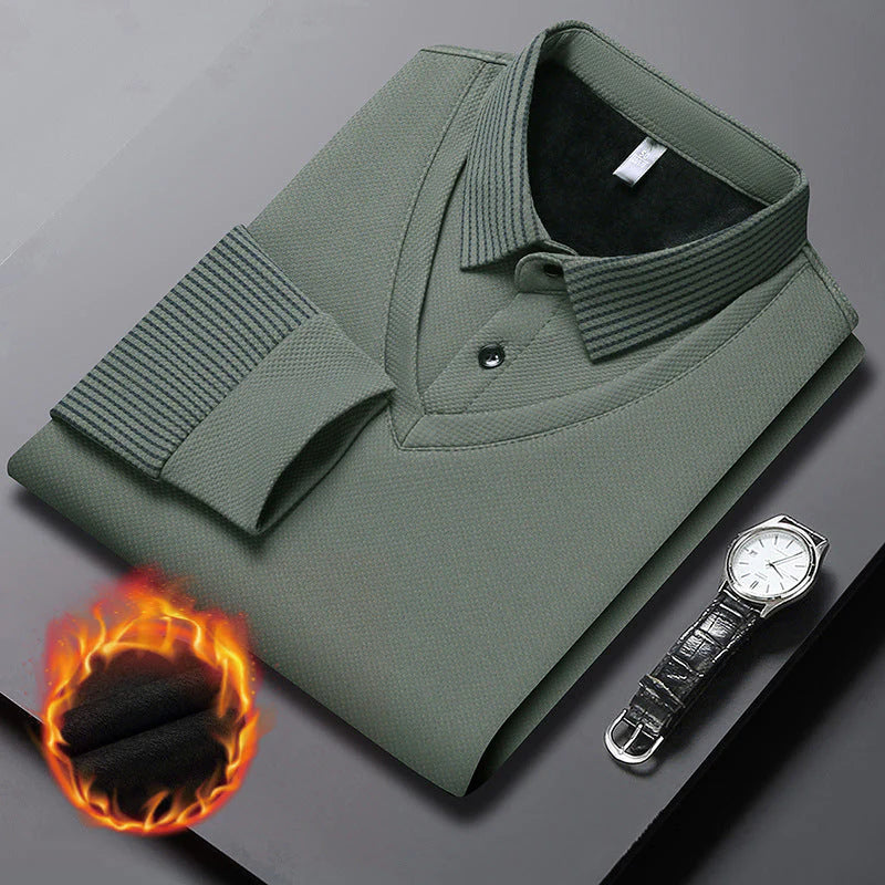 PrimeStripe™ -  Sueter a rayas con solapas de dos piezas