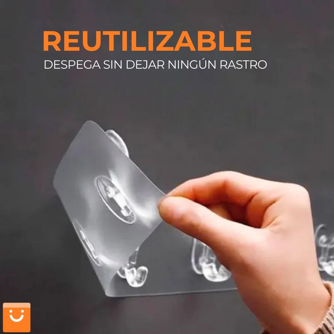 STICKHOOKS™ - COLGADORES AUTOADHESVISOS - COMPRA 1 Y LLEVA 1 GRATIS (2 UNIDADES)