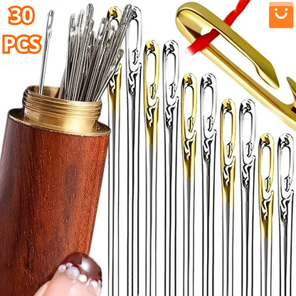 EASYSEW™ - AGUJAS DE TEJER CON AGUJERO LATERAL