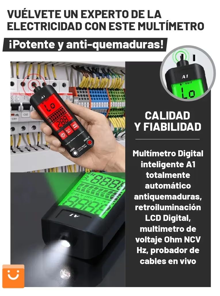 A1 SAFEDMM™ - MULTIMETRO DIGITAL ANTI CORTOCIRCUITO