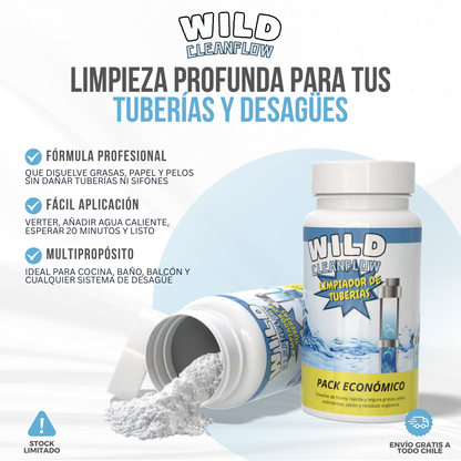 Wild Cleanflow™ - Desatasca sin esfuerzo. Limpia desde la raíz