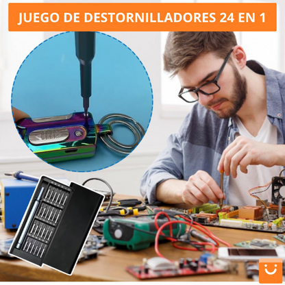 SCREWMASTER™ - JUEGO DE DESTORNILLADORES 24 EN 1
