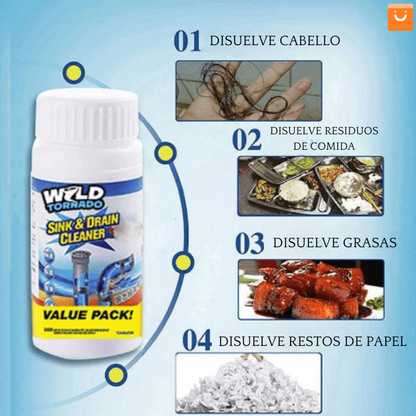 WildTornado™ - Potente limpiador de fregadores y desagües