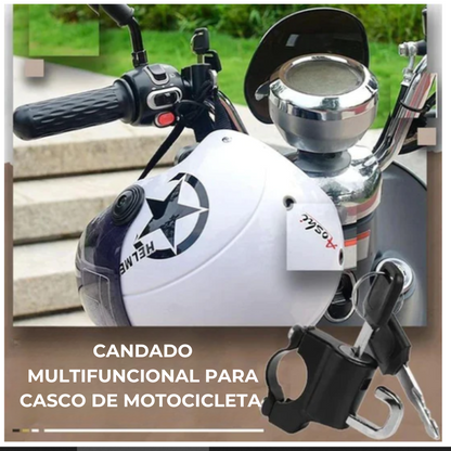 SafeLock™ - Candado multifuncional para casco de motocicleta