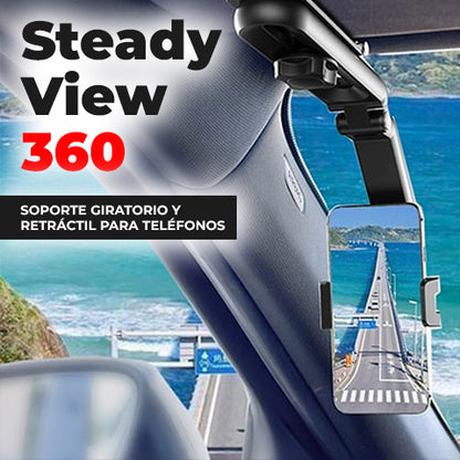 SteadyView360™ - Soporte giratorio y retráctil para teléfonos