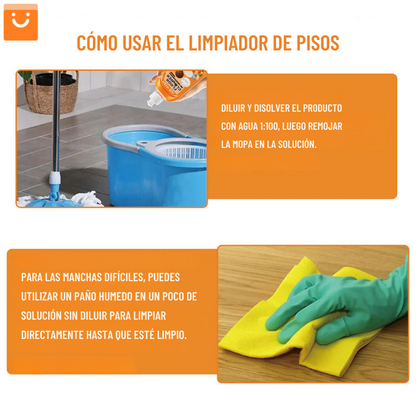 FLOORREVIVE™ - POTENTE LIMPIADOR DE SUELOS DESCONTAMINANTE