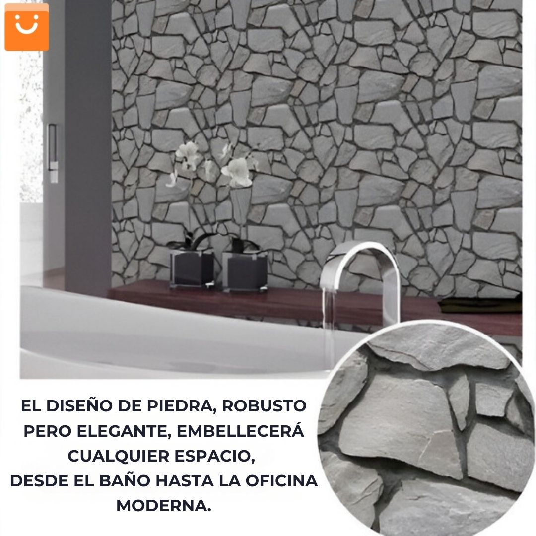 STICKSTONE™ - PEGATINAS DE PARED AUTOADHESIVAS DECORATIVAS - SET DE 10 PCS 30 X 30 CM