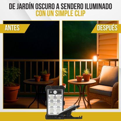 SolarClip Pro™ - Luz inteligente, seguridad al instante