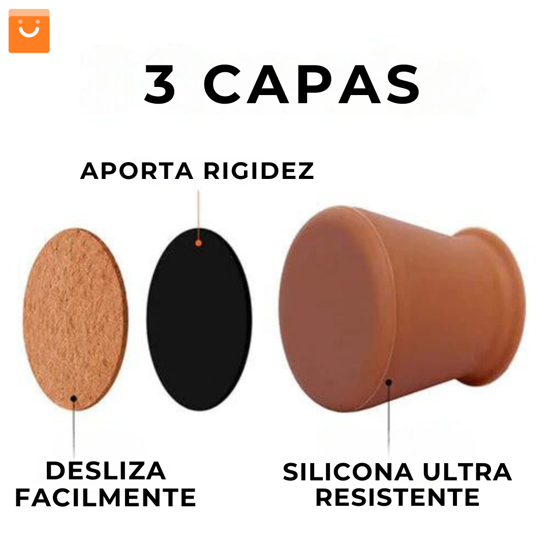 FornitureFoot Shield™ - Kit de 16 piezas de silicona para proteger las patas de tus sillas y mesas
