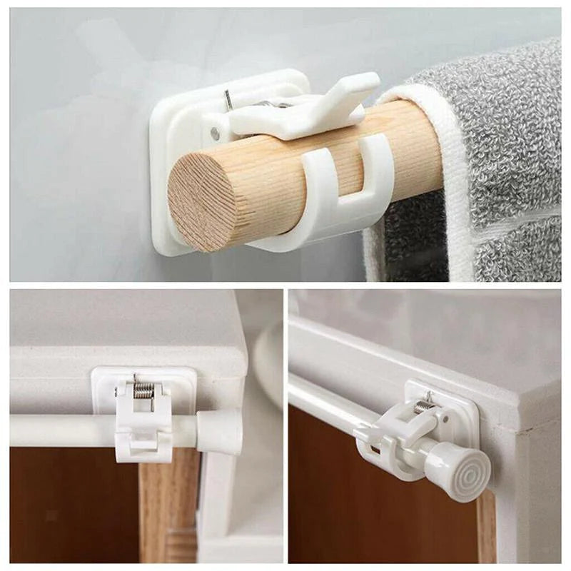 Sup™ - Soportes para cortinas ajustables sin clavos