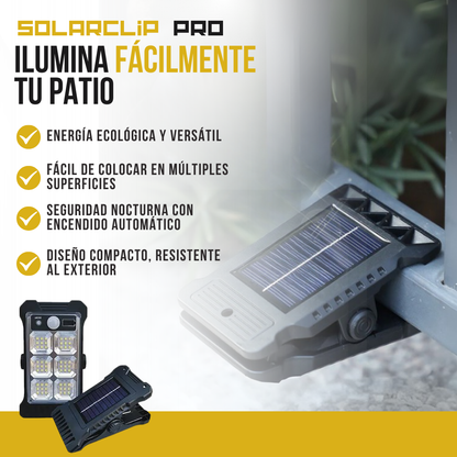 SolarClip Pro™ - Luz inteligente, seguridad al instante