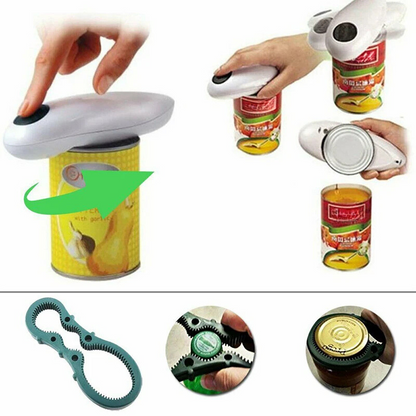 OneTouch™  - ABRELATAS ELECTRICO + DESTAPADOR REGALO