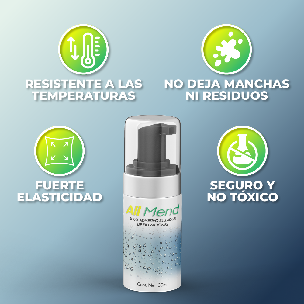 AllMend™ - Spray adhesivo sellador de filtraciones