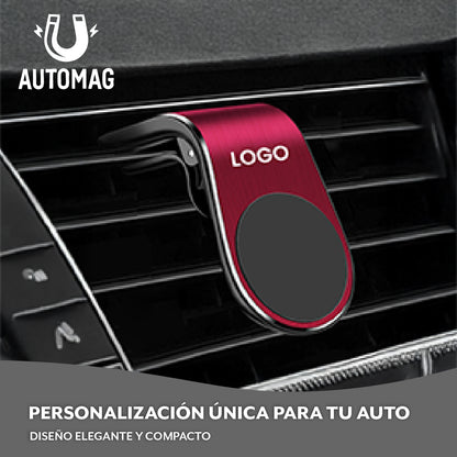 AutoMag™ - Soporte seguro con imán y logo personalizado