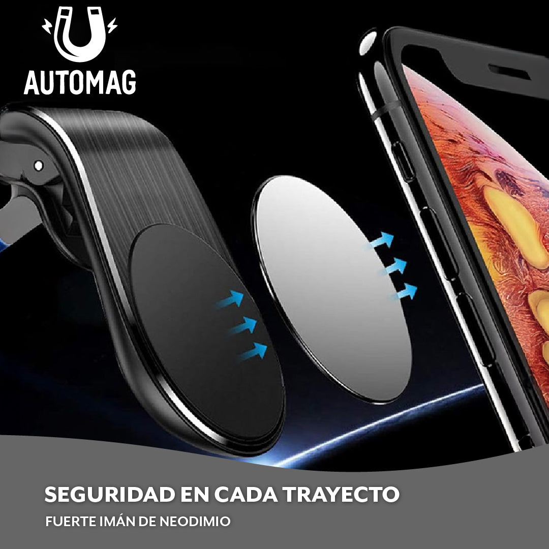 AutoMag™ - Soporte seguro con imán y logo personalizado