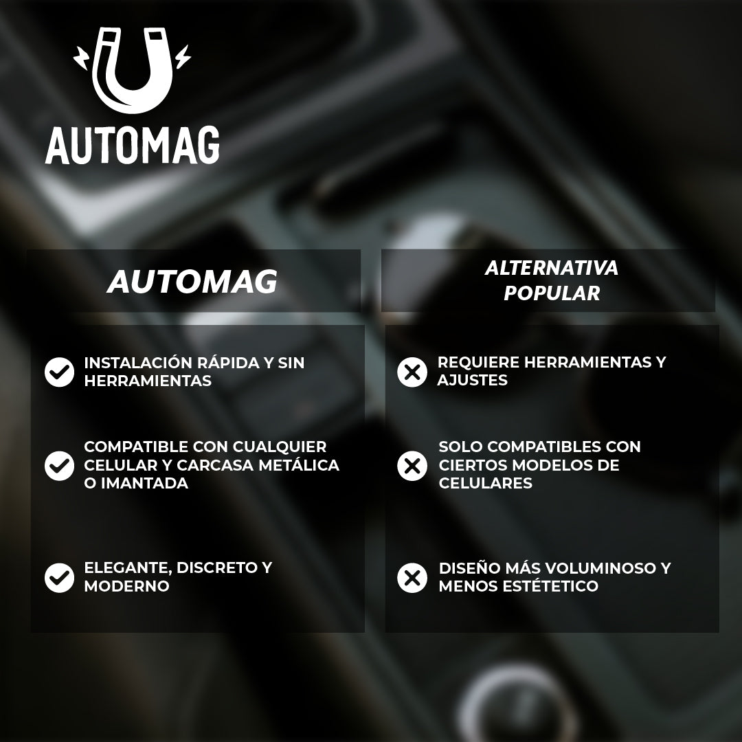 AutoMag™ - Soporte seguro con imán y logo personalizado