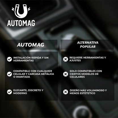 AutoMag™ - Soporte seguro con imán y logo personalizado