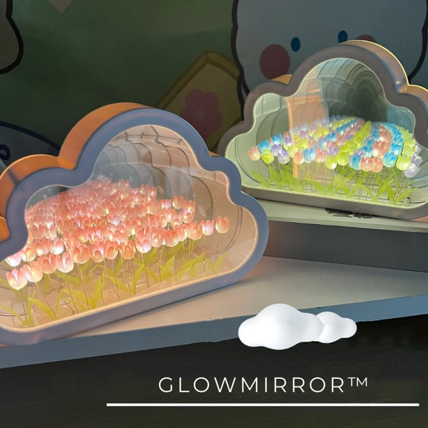 GLOWMIRROR™ - LAMPARA DE TULIPAN CON ESPEJO DE NUBE