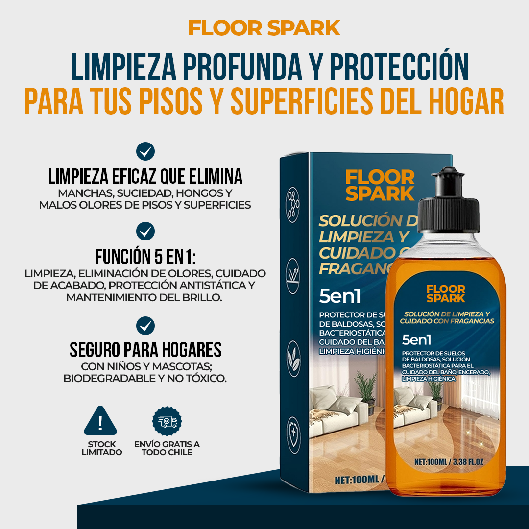 Floor Spark Pisos limpios, brillantes y protegidos—todo en un solo paso.