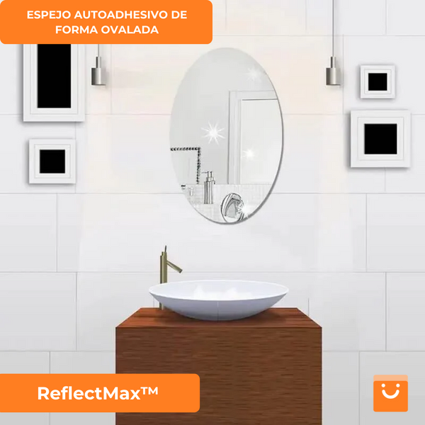 ReflectMax™ - ESPEJO AUTOADHESIVO DE FORMA OVALADA