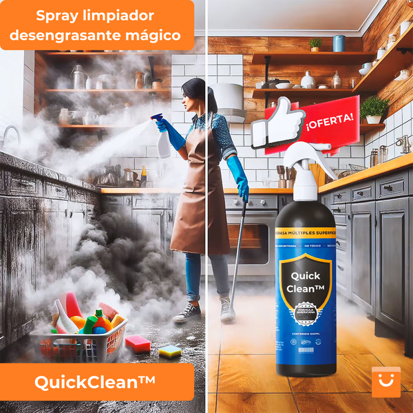 QuickClean™ - Spray limpiador desengrasante mágico