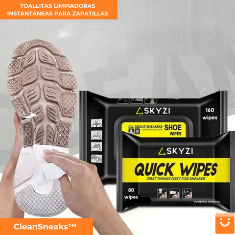 QuickWipes™ - TOALLITAS LIMPIADORAS INSTANTÁNEAS PARA ZAPATILLAS