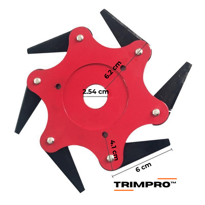TrimPro™ - Cabezal de corte universal para desmalezadora | 6 CUCHILLAS DE ACERO