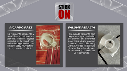 StickOn™ - CINTA ADHESIVA DOBLE CARA ULTRA RESISTENTE