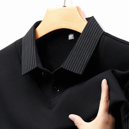 PrimeStripe™ -  Sueter a rayas con solapas de dos piezas