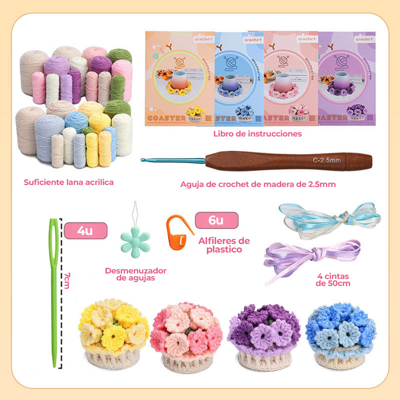 LushCrochet™ - Kit de crochet para posavasos