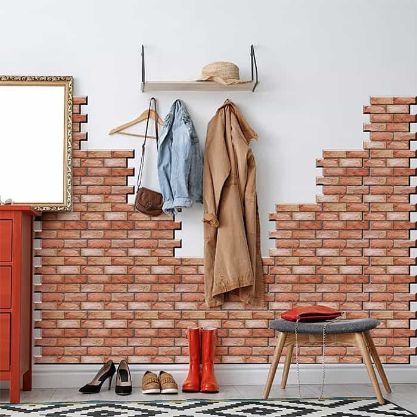Brick3D Décor™ - PAPEL 3D DE LADRILLO AUTOADHESIVO