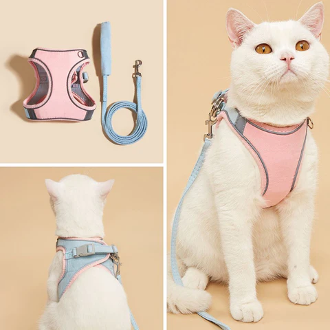SecurePaws™ - JUEGO DE ARNÉS Y CORREA PARA GATOS