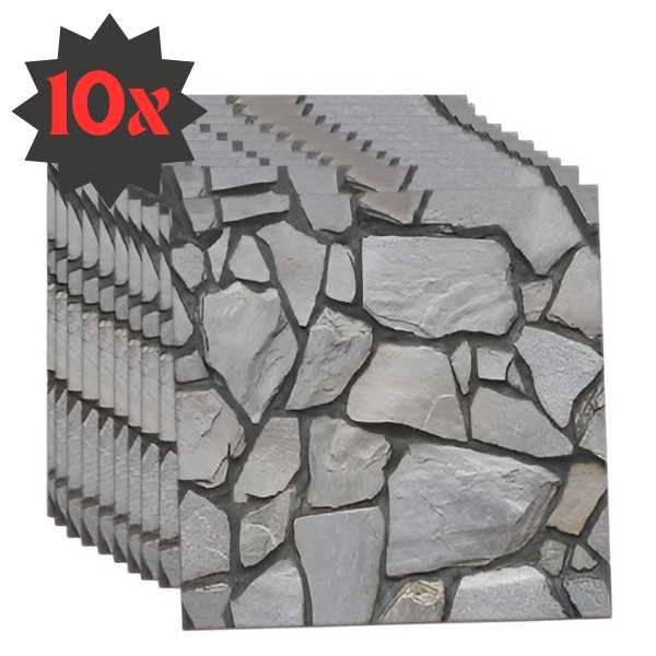 STICKSTONE™ - PEGATINAS DE PARED AUTOADHESIVAS DECORATIVAS - SET DE 10 PCS 30 X 30 CM