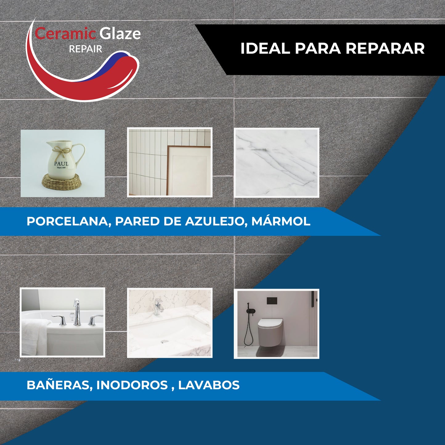 Ceramic Glaze Repair™- Pasta de reparación de cerámicas y baldosas - 1 + 1 Gratis