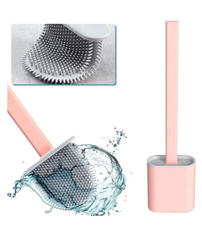 CleanWC - Cepillo de inodoro de silicona flexible