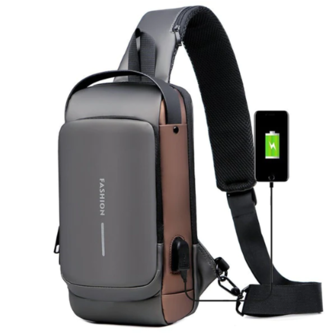 Bolso cruzado antirrobo con carga USB